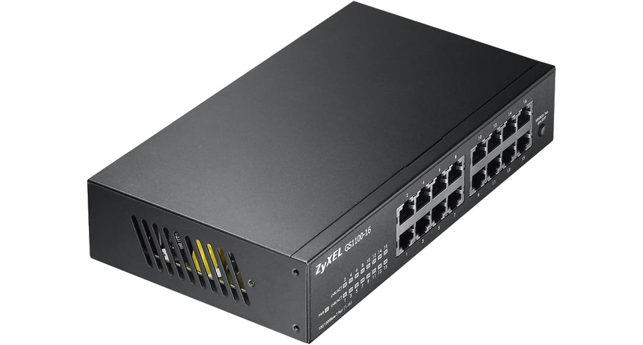 Switch Zyxel 16p GS1100-16 widok od góry