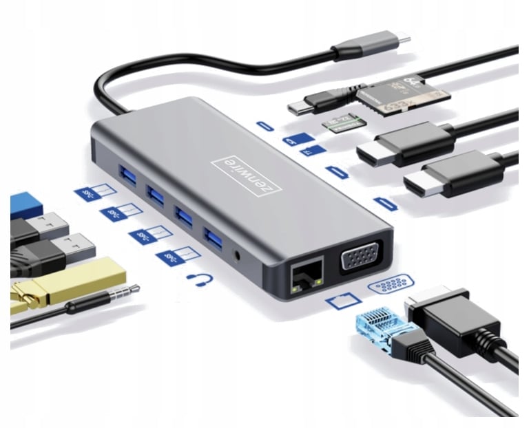 Hub USB-C Zenwire BYL-2006 12w1