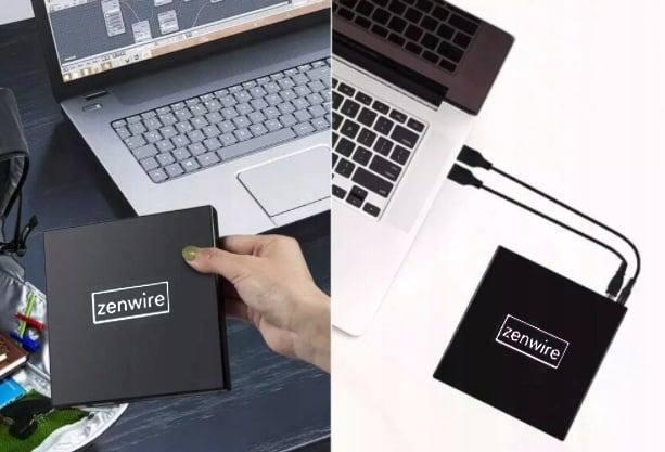 Mobilny napęd Zenwire SY886 przy laptopie
