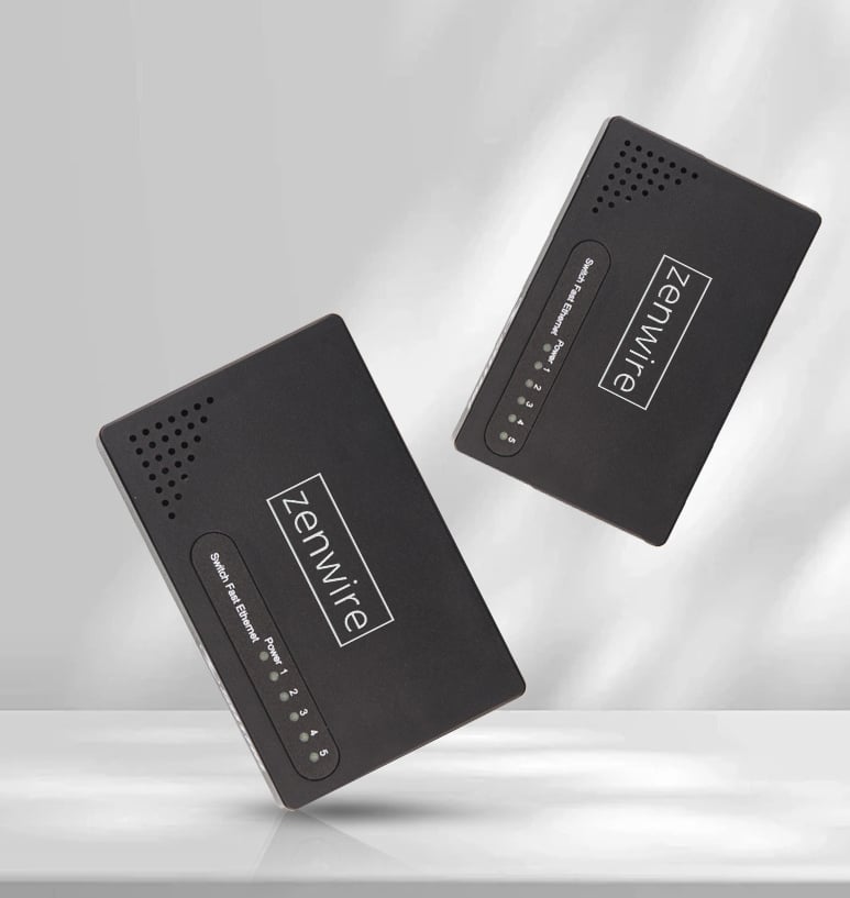 Switch Zenwire SG1005 z diodami LED portów Ethernet