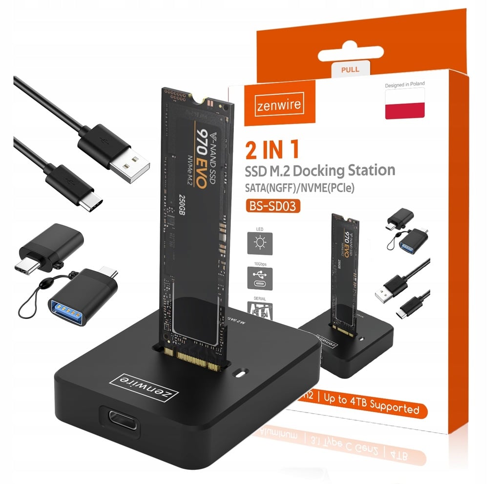 Obudowa SSD M.2 Zenwire SD-03 NVMe SATA USB-C