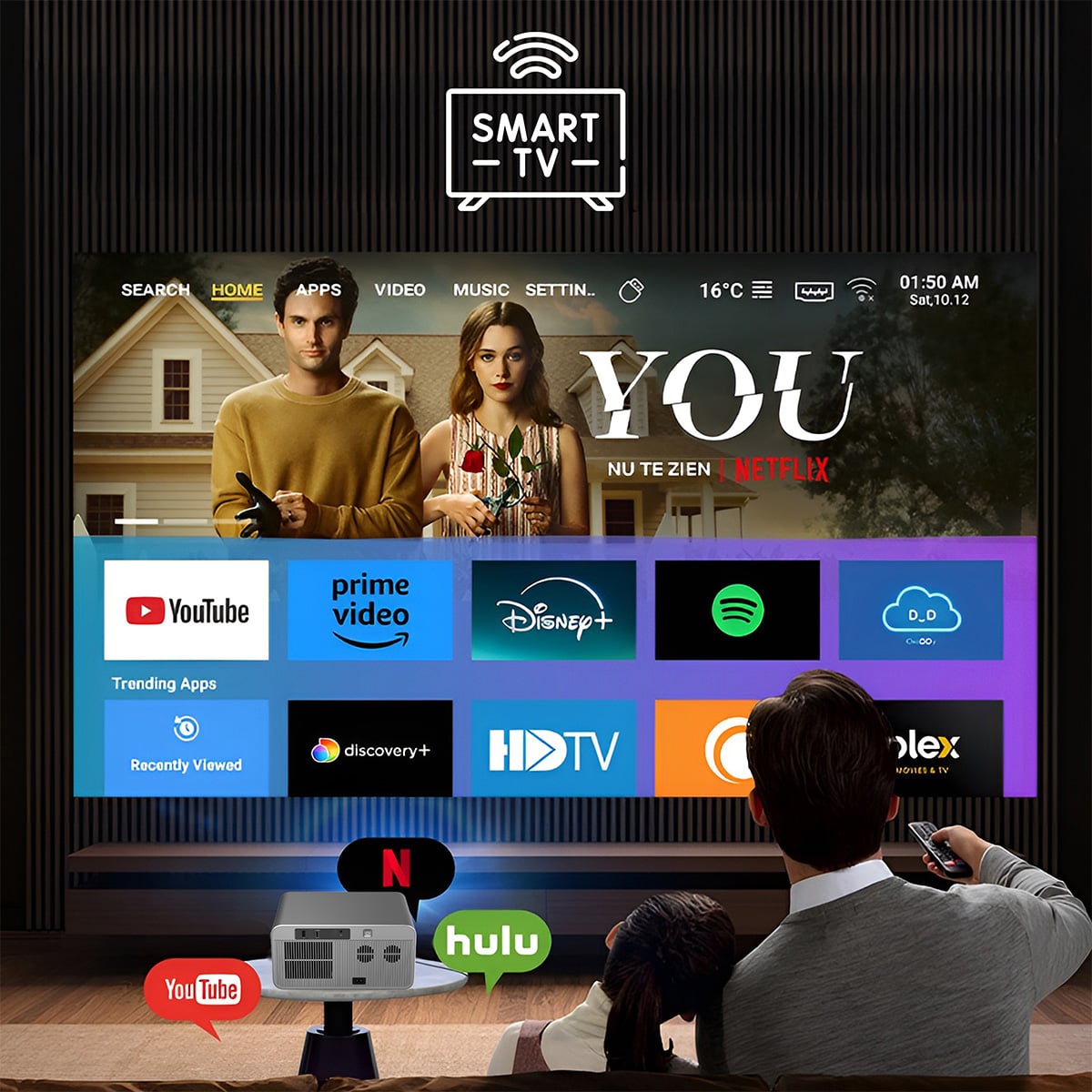 Projektor Zenwire PrimeView G60 z Google TV Android 14
