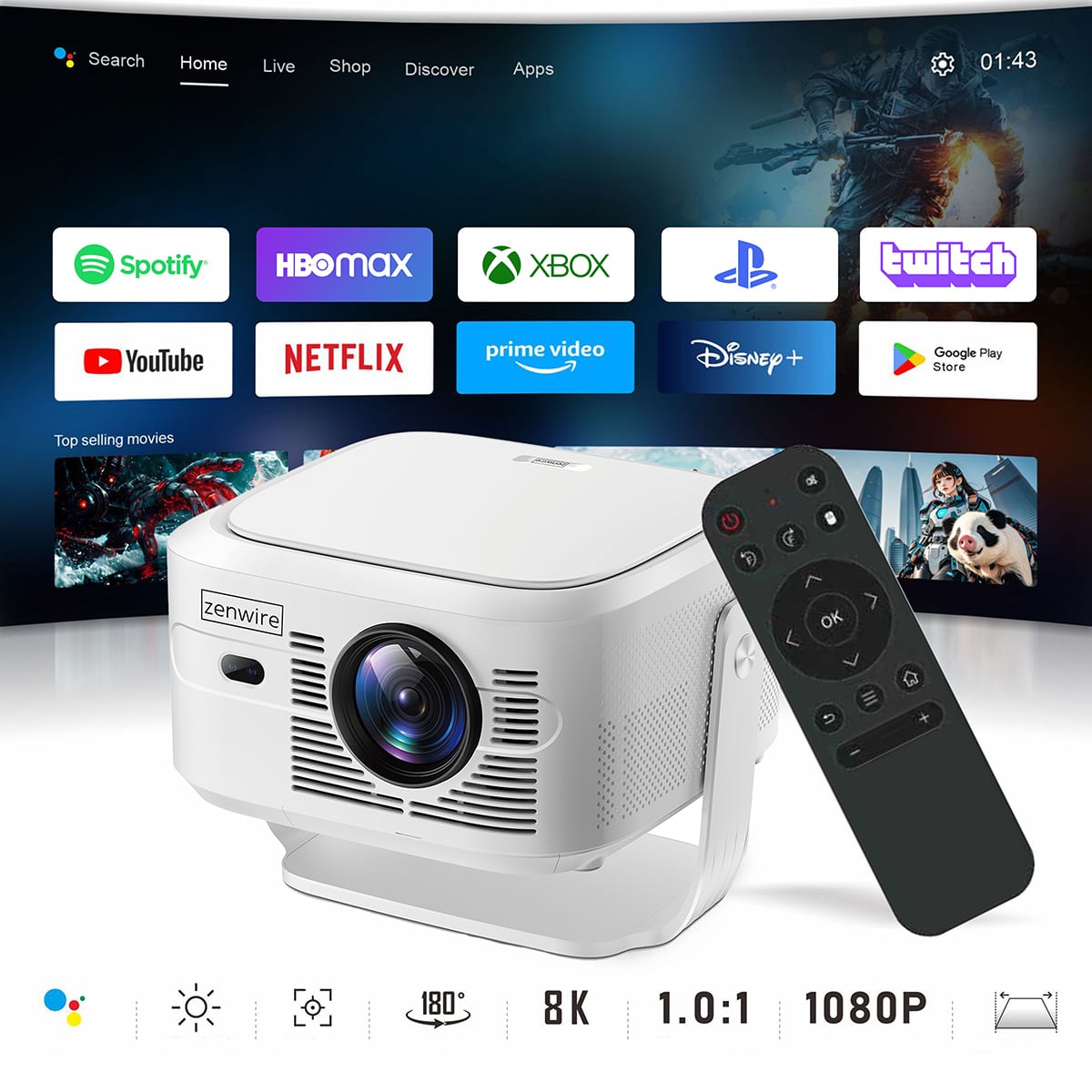 Projektor Zenwire PrimeView IMC460 Pro z Android 14