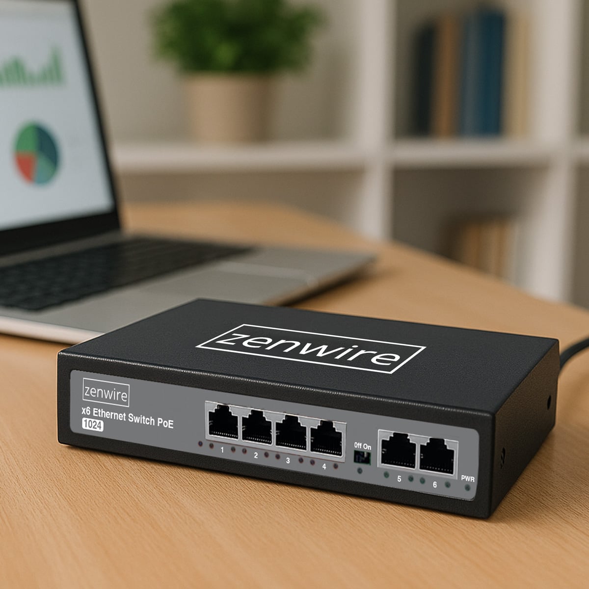 Metalowy switch PoE Zenwire 1024