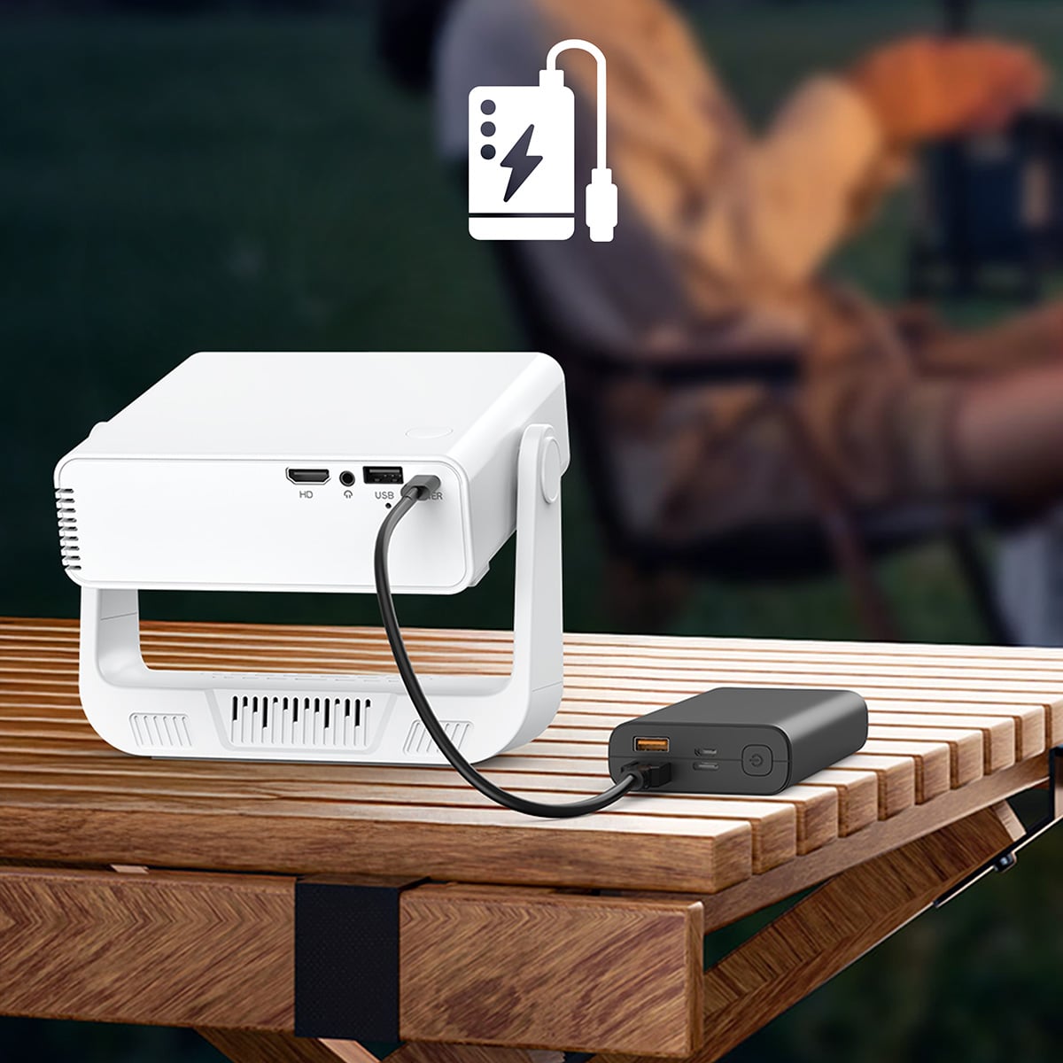 Zasilanie USB-C 45 W w projektorze Zenwire PrimeView IMC260