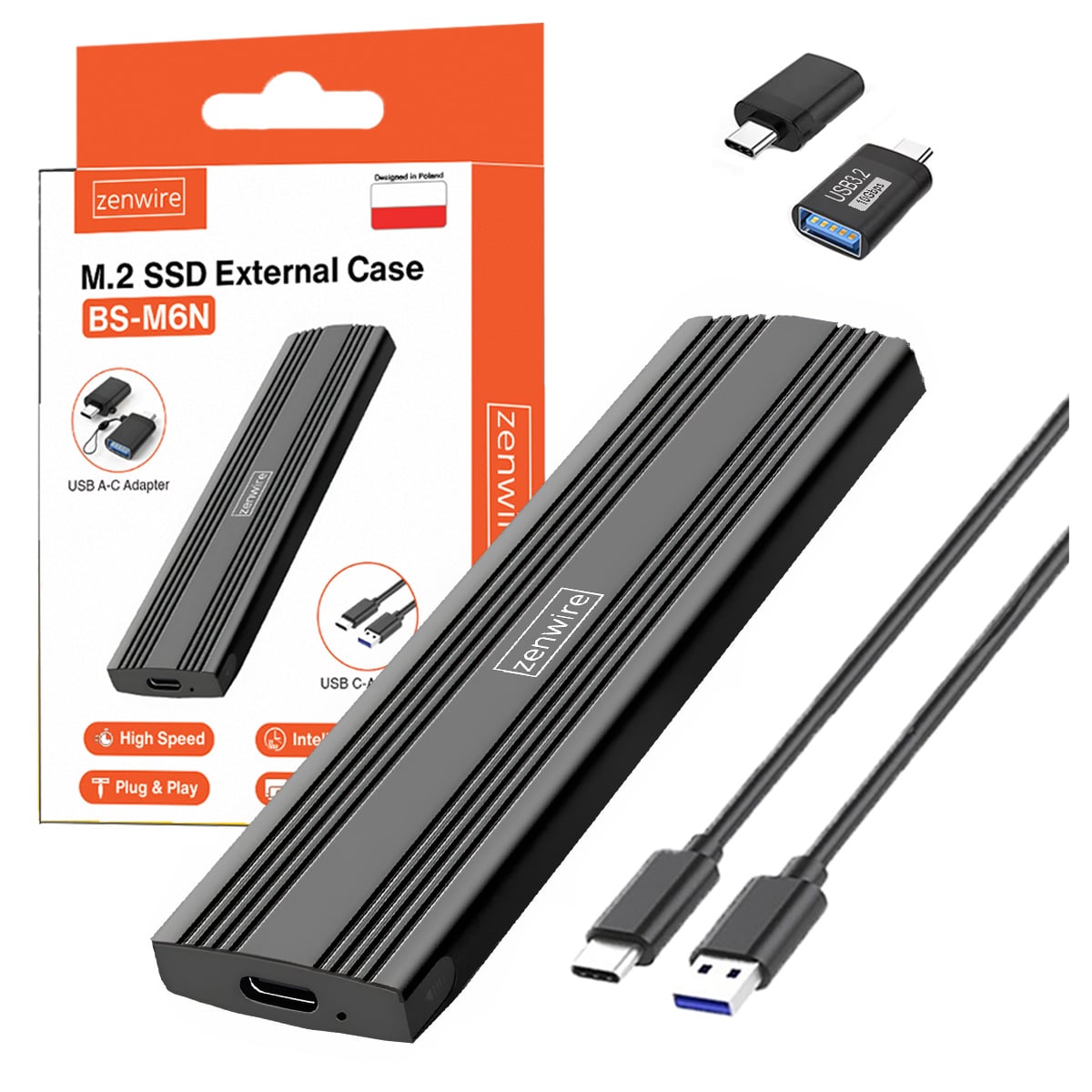 Obudowa SSD M.2 NVMe Zenwire BS-M6N