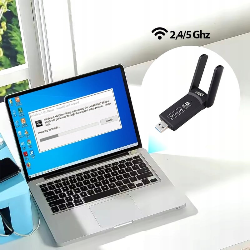 Instalacja i konfiguracja adaptera WiFi Zenwire WD-4605AC