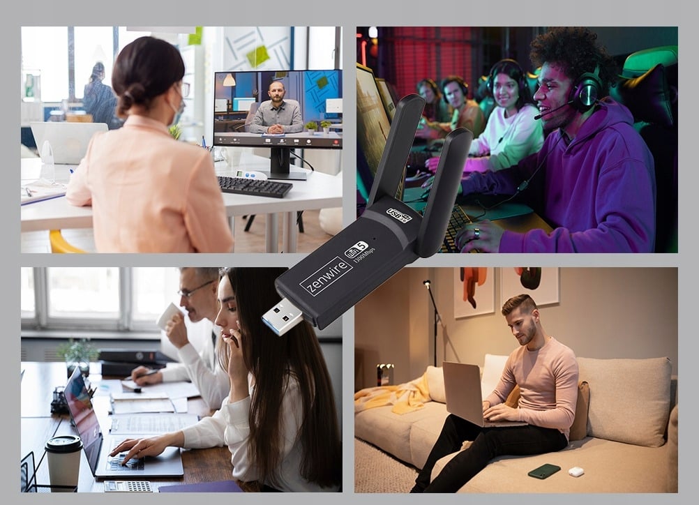 Zastosowania adaptera WiFi Zenwire WD-4605AC w pracy, nauce i multimediach