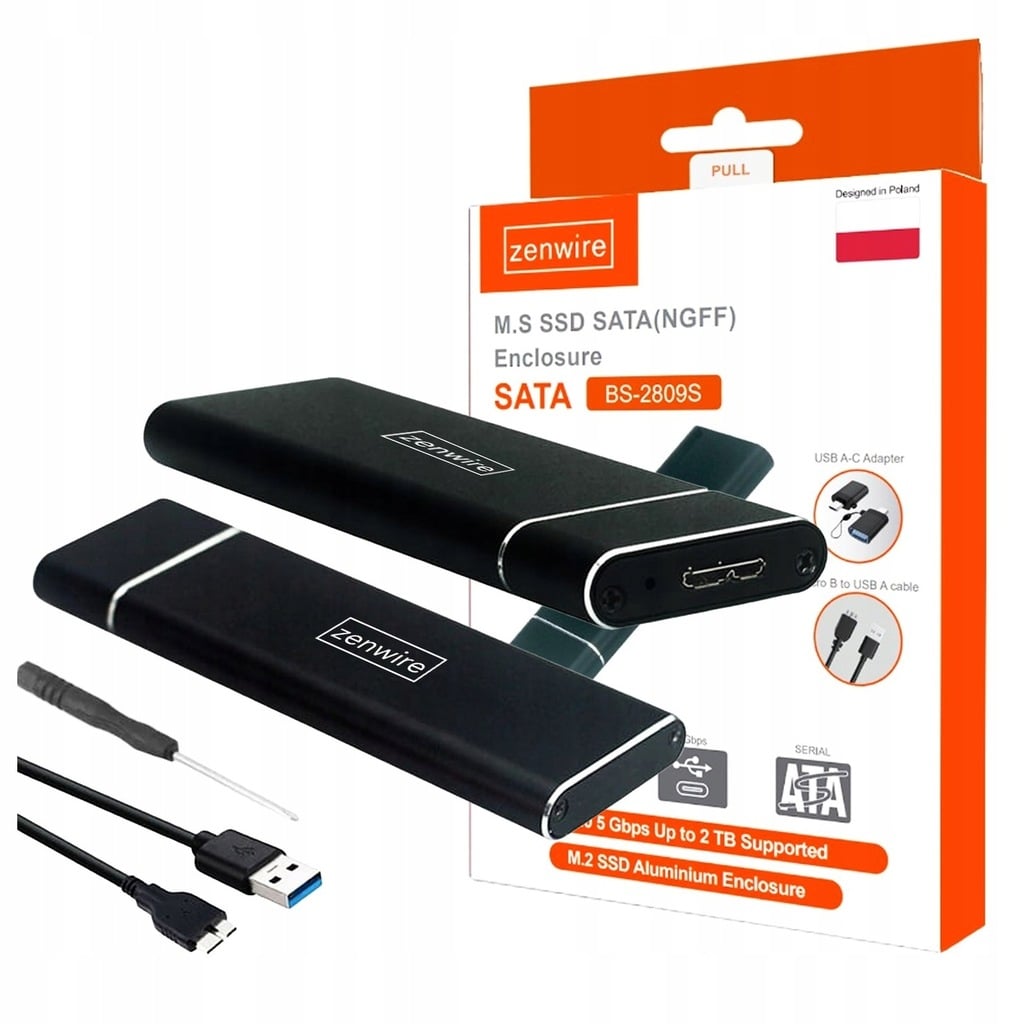 Obudowa SSD M.2 SATA Zenwire BS-2809S