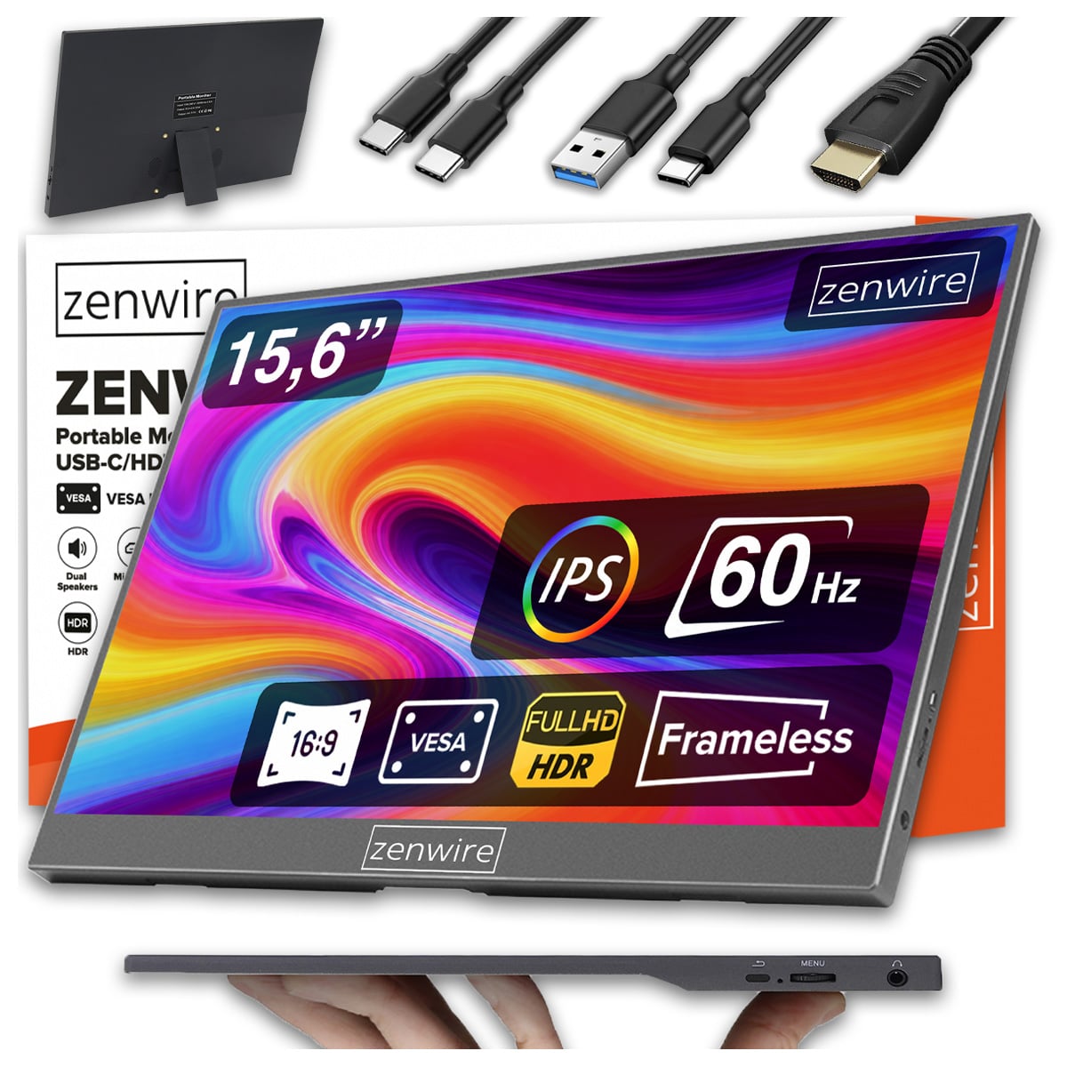Monitor przenośny Zenwire AMG15 15,6 cala