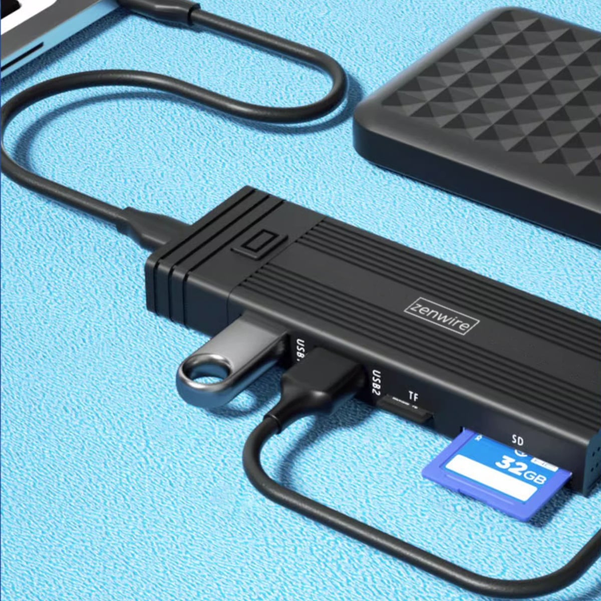 USB SD microSD w hubie Zenwire HUB63