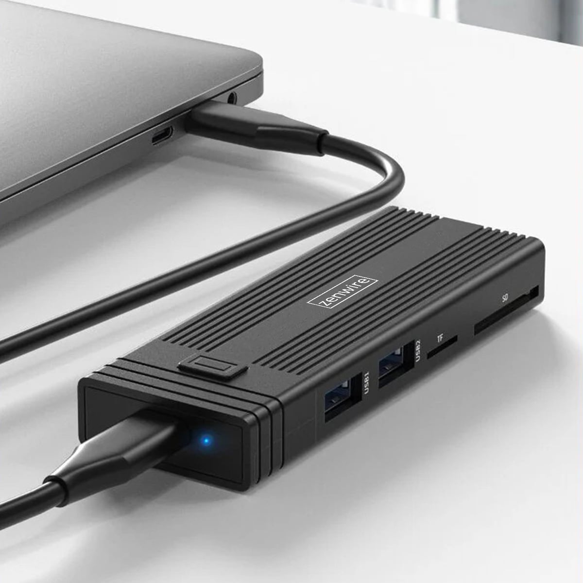 Zenwire HUB63 obudowa SSD M.2 NVMe SATA i hub USB-C