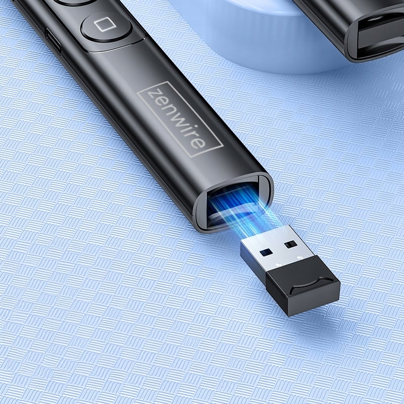 Magnetycznie chowany odbiornik USB w prezenterze Zenwire S9