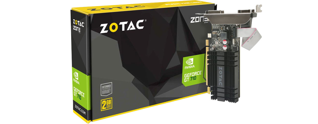 Karta graficzna NVIDIA Zotac GeForce GT 710 ZONE Edition 2GB DDR3 ZT-71302-20L