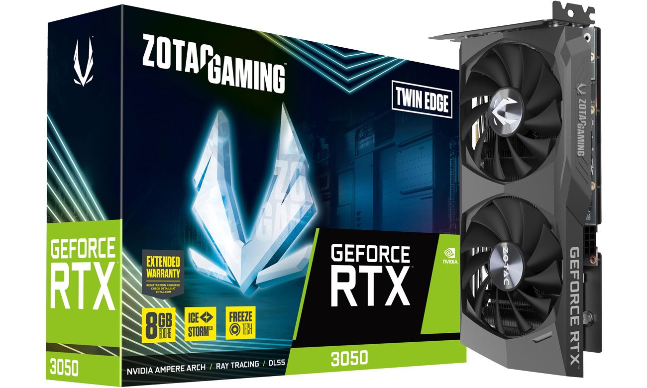 Zotac GeForce RTX 3050 Gaming Twin Edge 8GB GDDR6 ZT-A30500E-10M