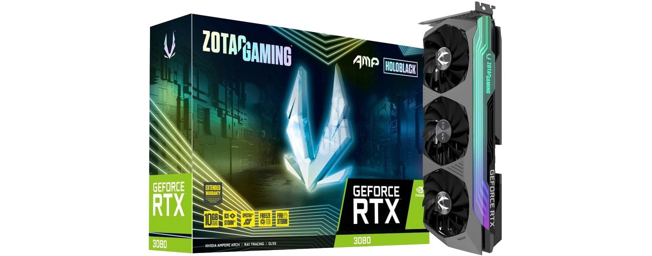 Zotac GeForce RTX 3080 Gaming AMP Holo LHR 10GB GDDR6X - Karty