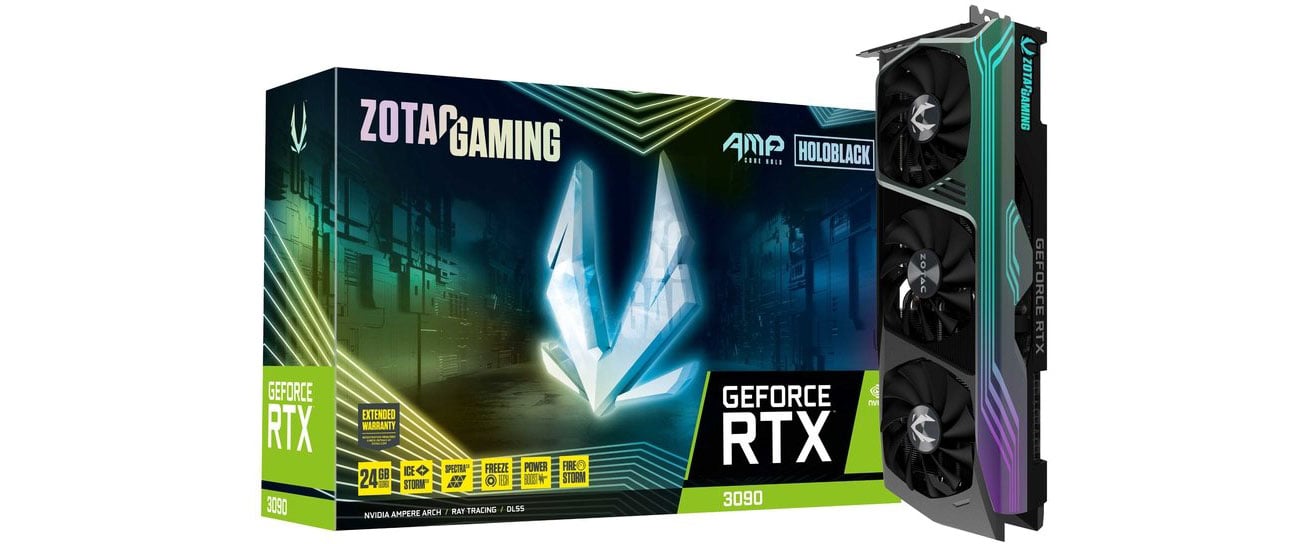 Karta graficzna NVIDIA Zotac GeForce RTX 3090 AMP CORE HOLO 24 GB GDDR6X ZT-A30900C-10P