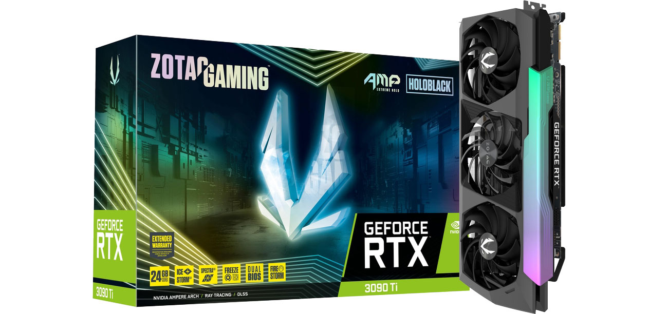 Zotac GeForce RTX 3090 Ti AMP Extreme Holo 24 ГБ GDDR6X