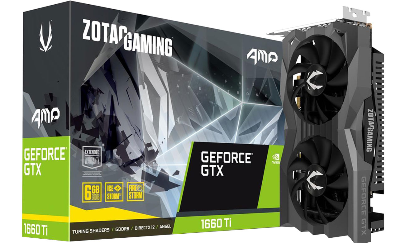 Karta graficzna NVIDIA Zotac GeForce GTX 1660 Ti Gaming AMP 6GB GDDR6 ZT-T16610D-10M