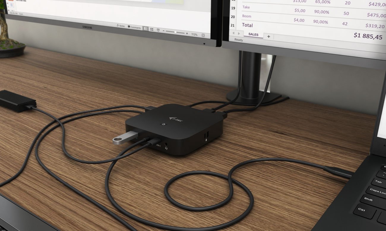 Stacja dokująca do laptopa i-tec USB-C Dual Display Docking Station Power 65W C31DUALDPDOCKPD65W