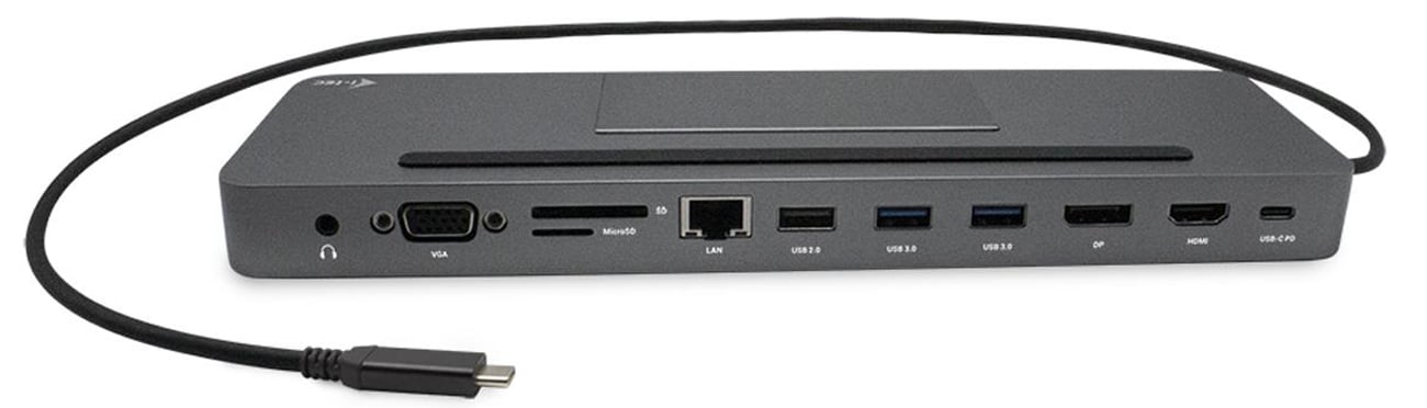 Stacja dokująca USB-C Metal Ergonomic 4K 3x Display Dock PD 85W + Zasilacz