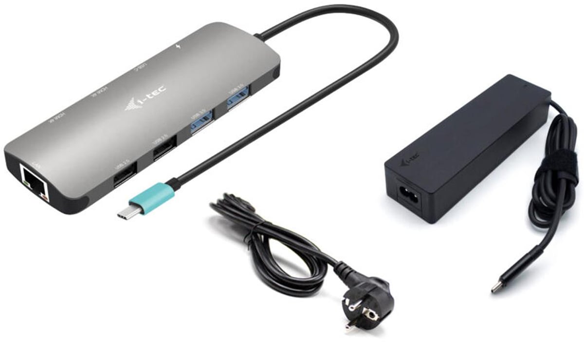 Stacja dokująca i-tec USB-C Metal Nano 2x Display Dock PD 100W + zasilacz