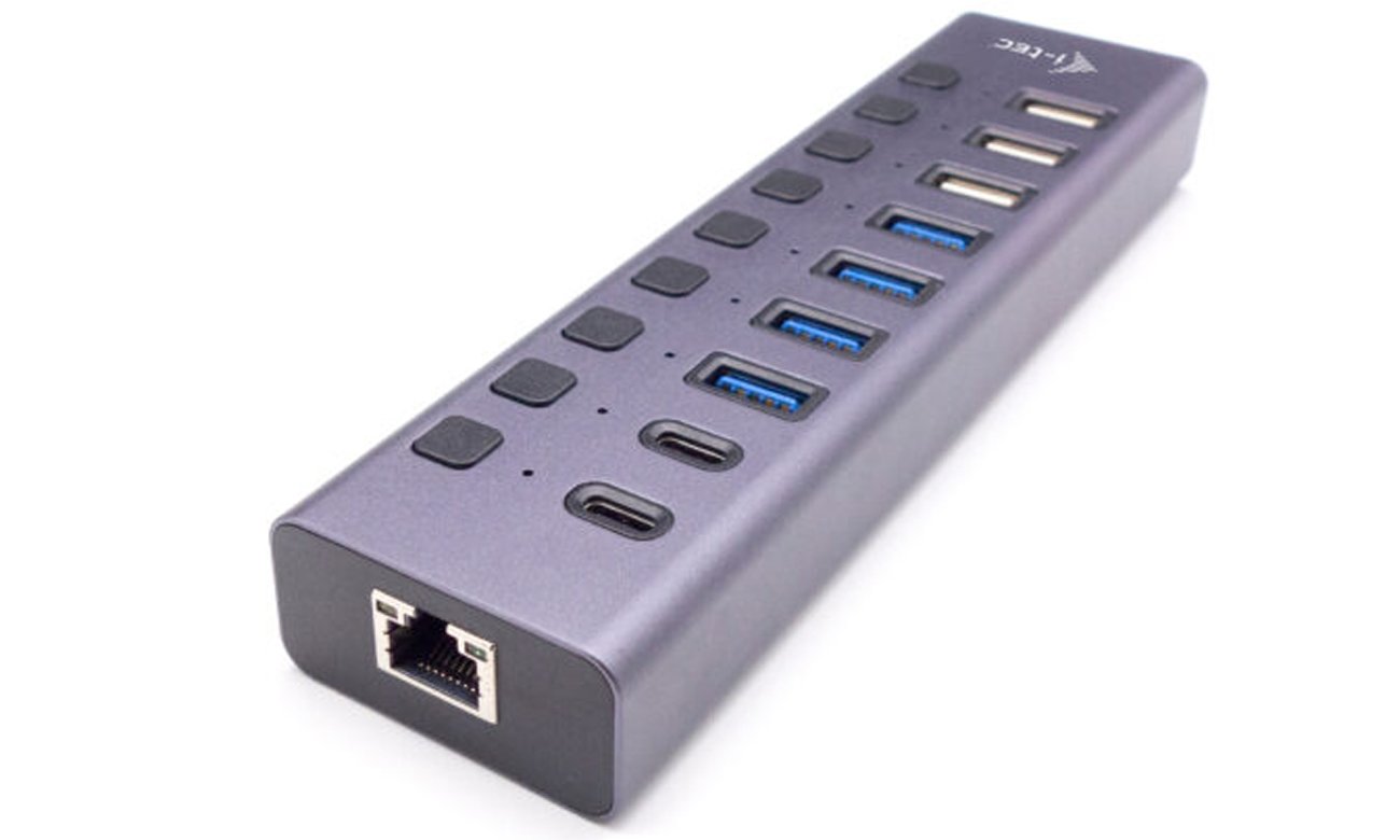 i-tec USB 3.0/USB-C Charging HUB 9 Port LAN + Netzteil 60W