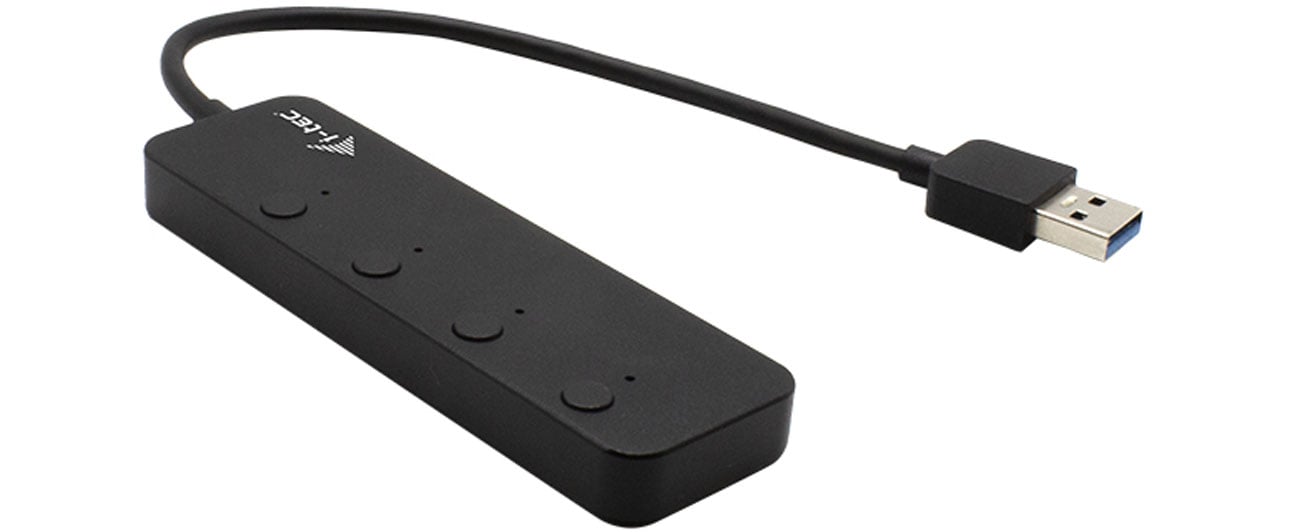 Hub i-tec USB 3.0 Metal HUB 4 Port widok z tyłu