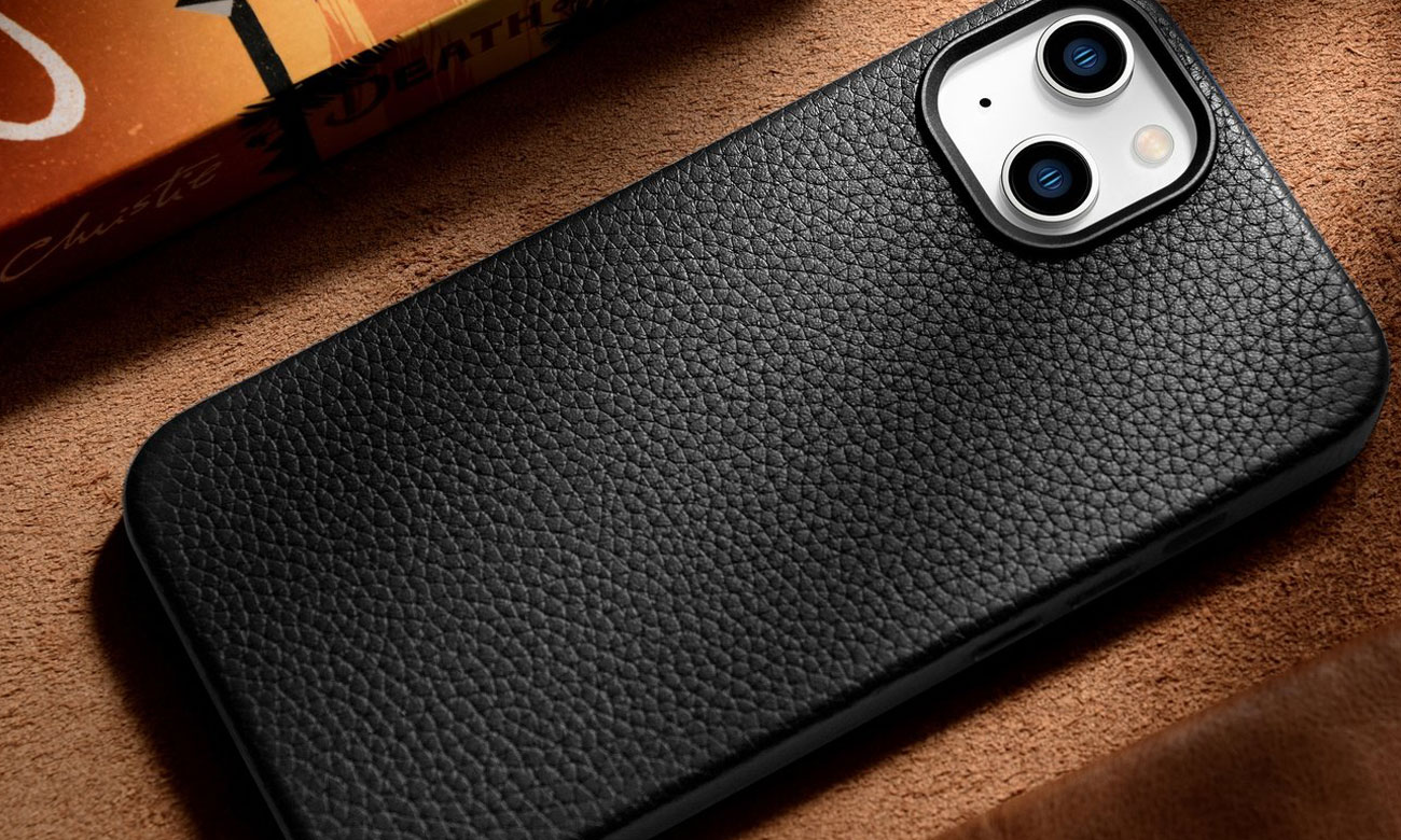 iCarer Litchi Premium Leather Case für iPhone 14