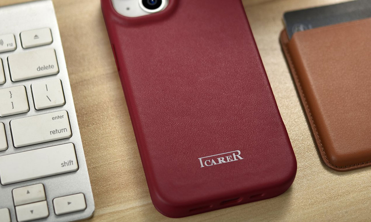 iCarer Premium Leather Folio Case do iPhone 14 Plus