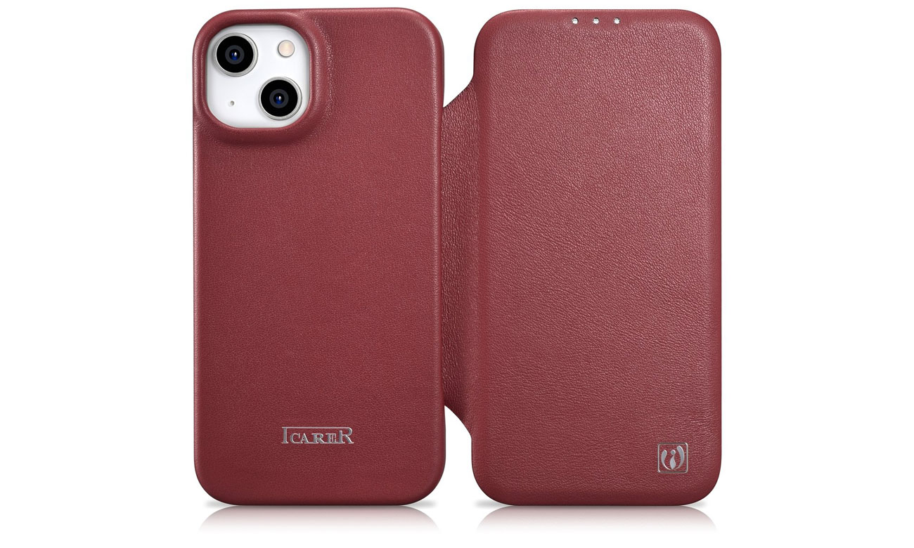iCarer Premium Leather Folio Case do iPhone 14 Plus