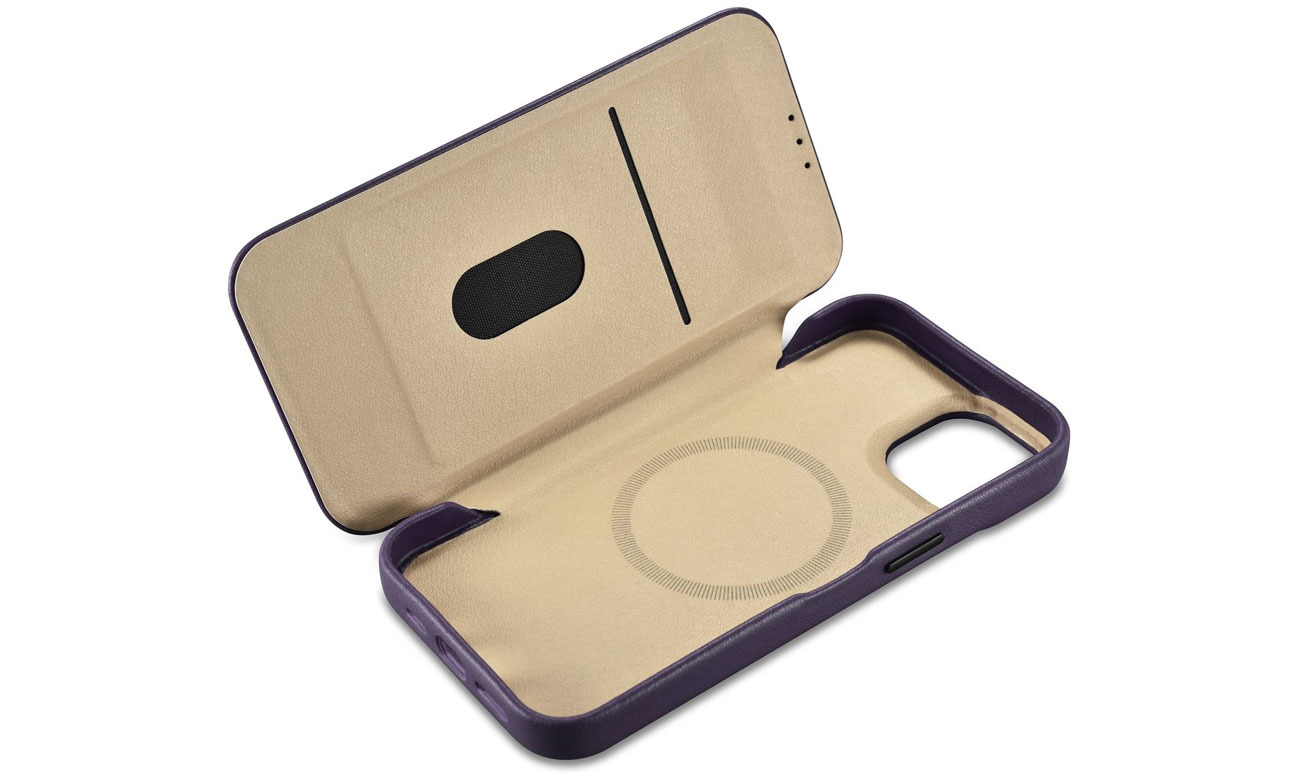 iCarer Premium Leather Folio Case do iPhone 14 Plus