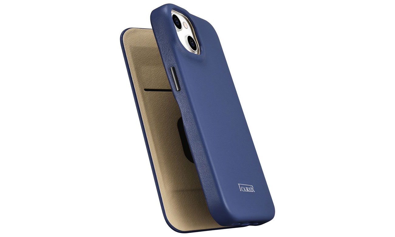 iCarer Premium Leather Folio Case für iPhone 14 Plus