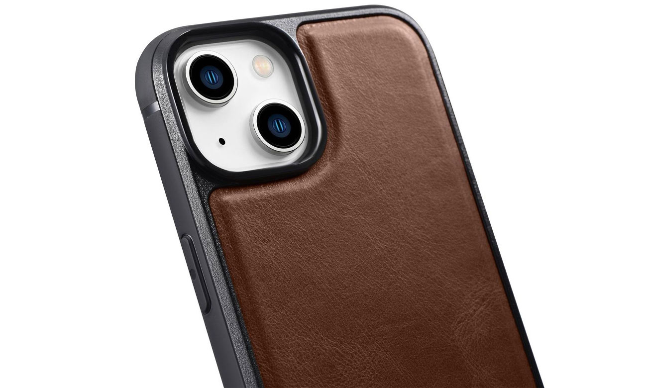 Etui iCarer Leather Oil Wax do iPhone 14 Plus (MagSafe)