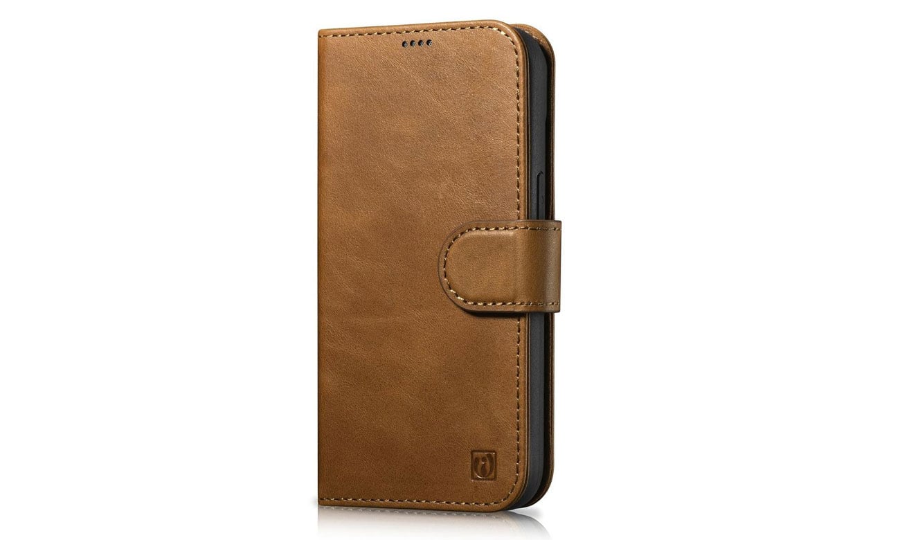 iCarer Wallet Case Oil Wax do iPhone 14 Plus (anti-RFID)