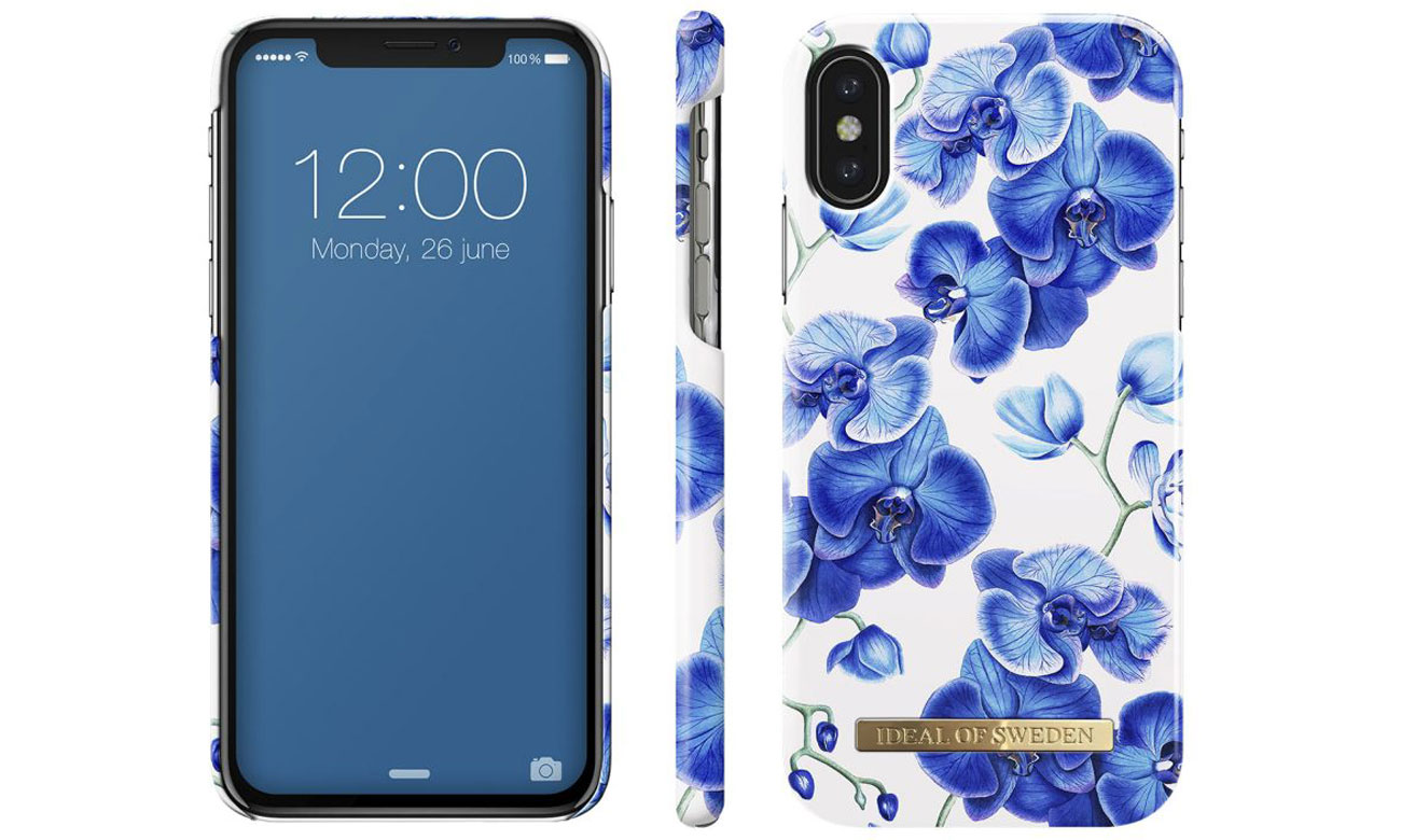 Etui iDeal Fashion Case do iPhone X Baby Blue Orchids 7340168700828