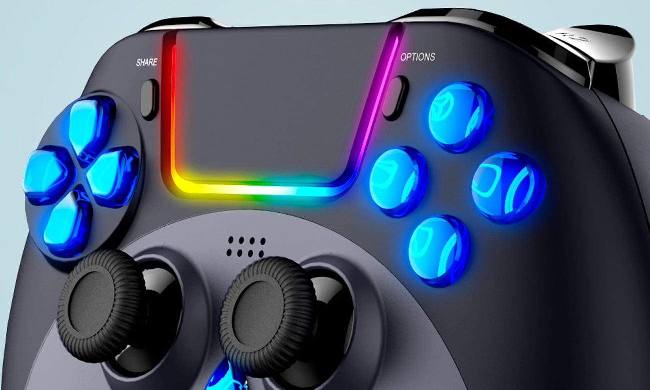 Kontroler bezprzewodowy iPega PG-P4023B do PS4 Czarny - Wbudowany touchpad