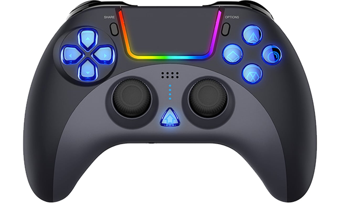 Kontroler bezprzewodowy iPega PG-P4023B do PS4 Czarny - Widok od przodu