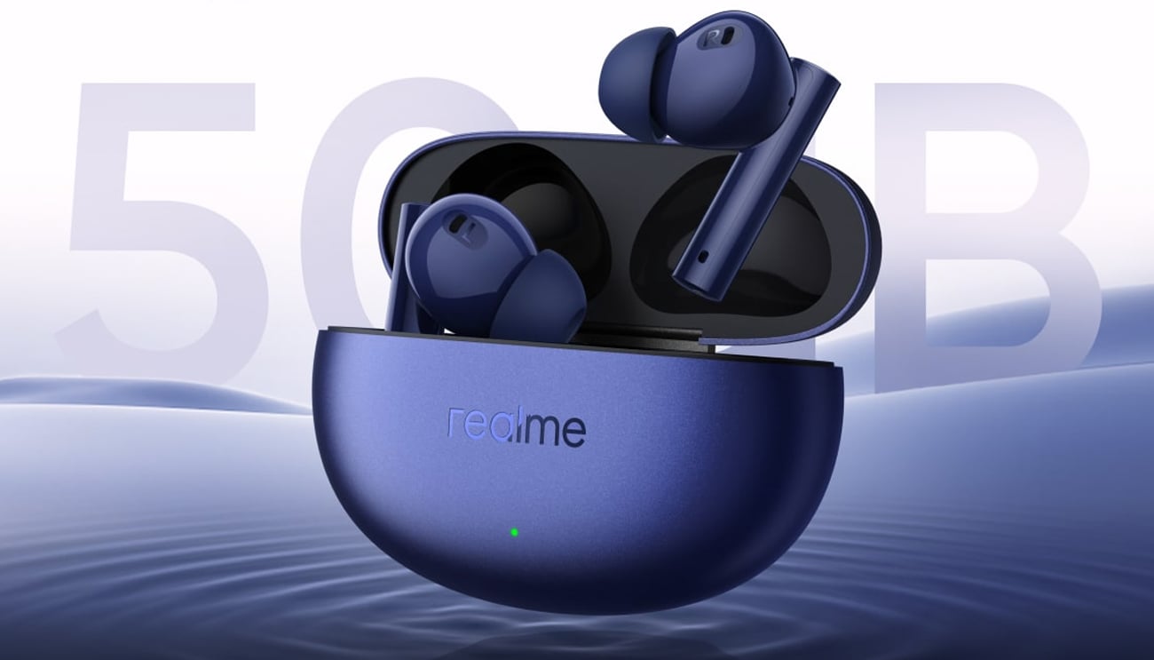 Słuchawki bezprzewodowe realme Buds Air 5 Niebieskie - Aktywna redukcja szumów 50 dB