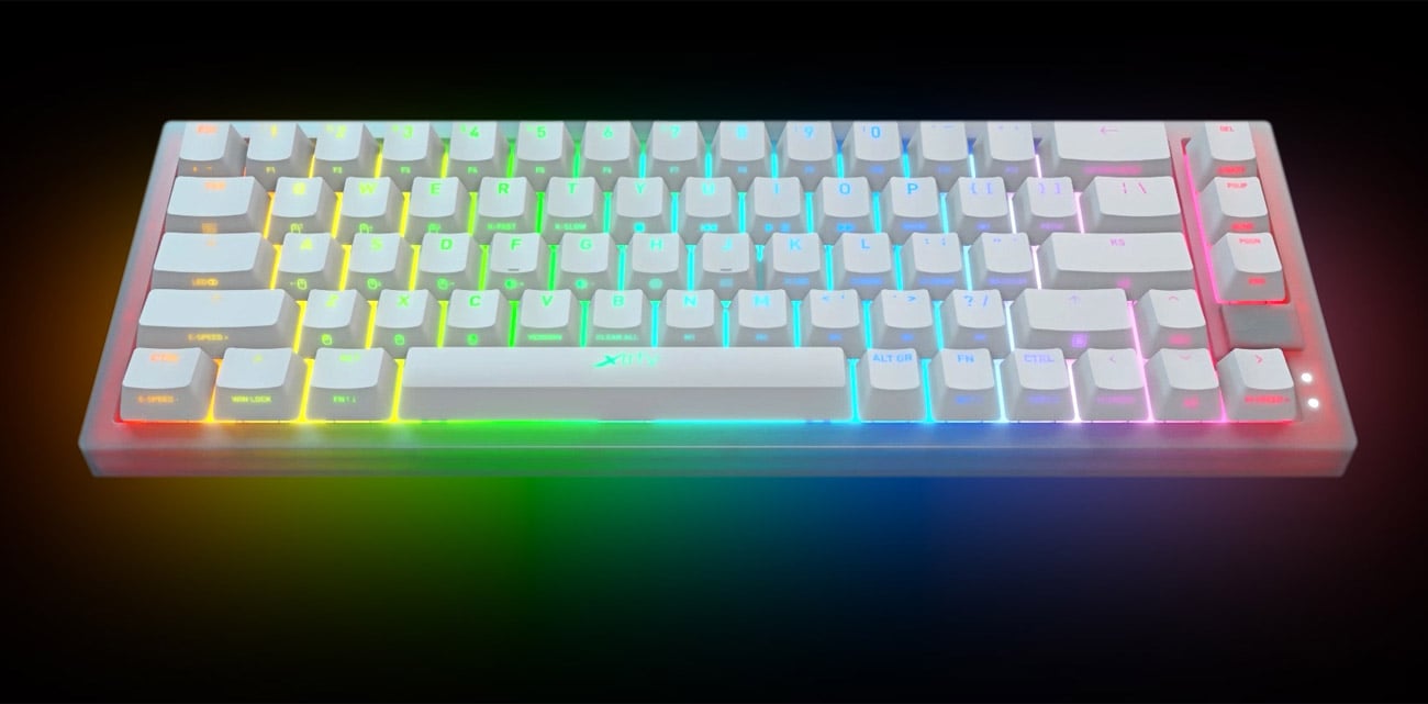Xtrfy K5 RGB 65% widok z tyłu pod kątem