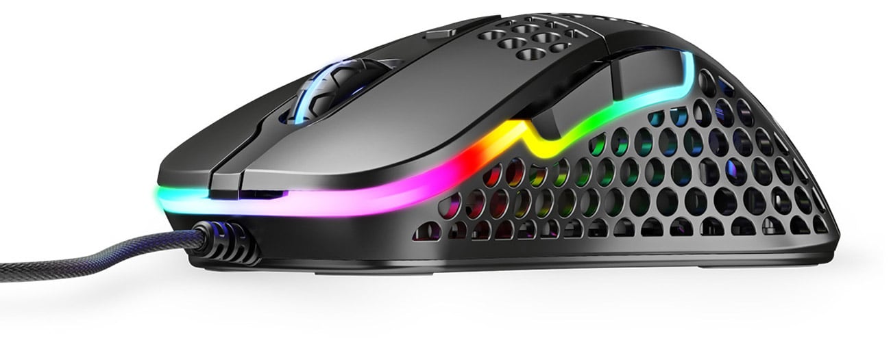 Xtrfy M4 RGB widok z boku, przyciski boczne