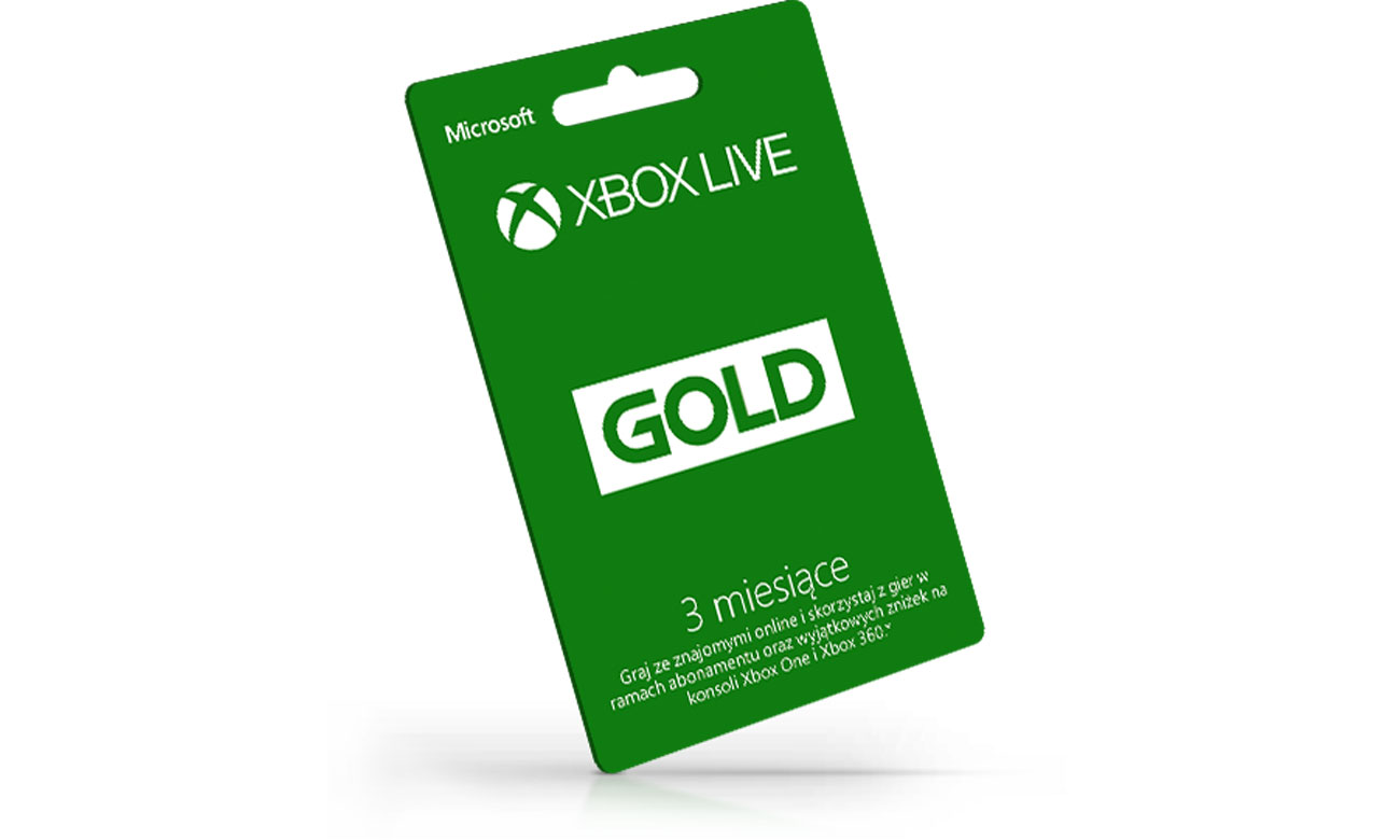 Konto Xbox Live Gold przez 3 miesięce